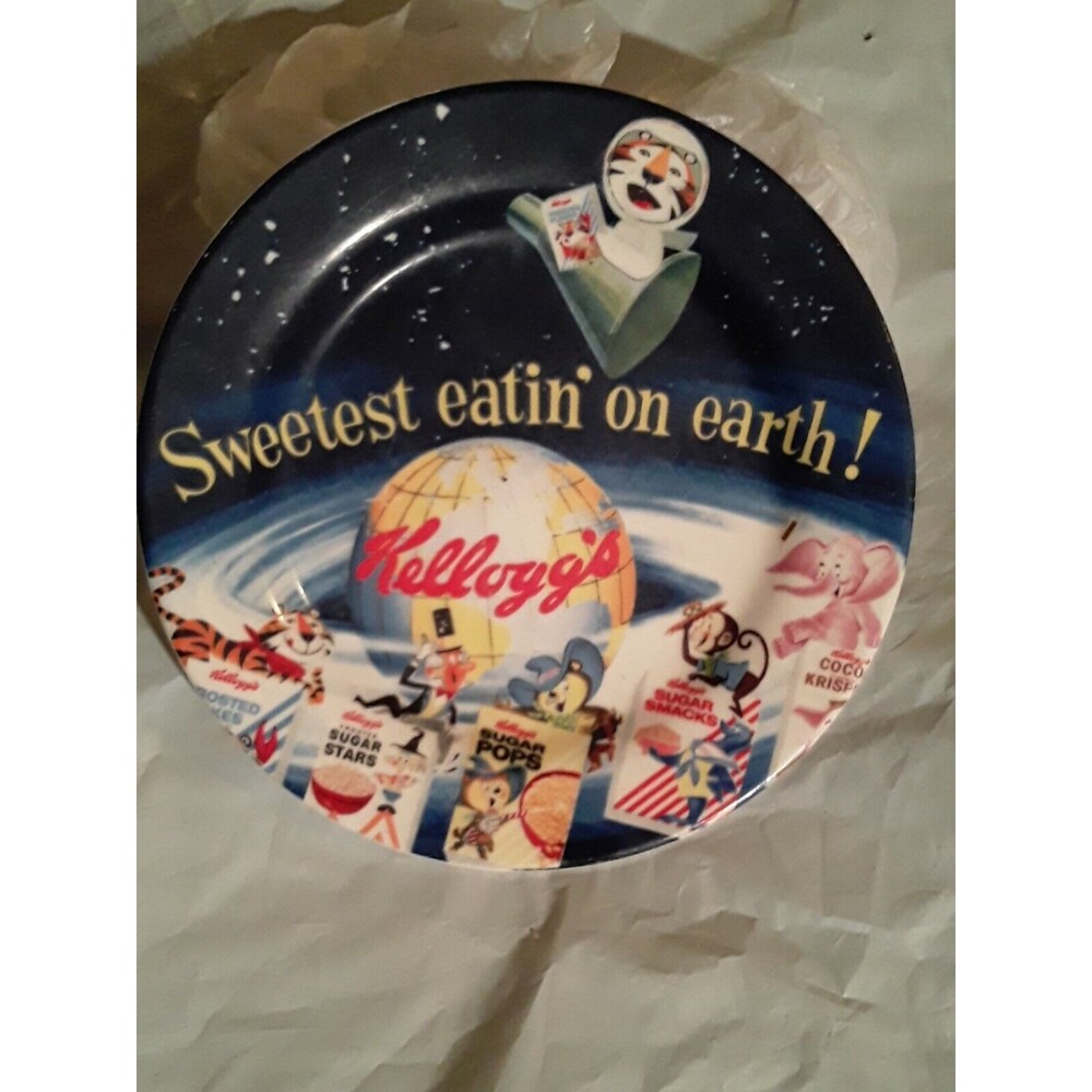 VINTAGE Collectors Plate,  KELLOGG'S SWEETEST EATIN' ON EARTH! PLATE 8"